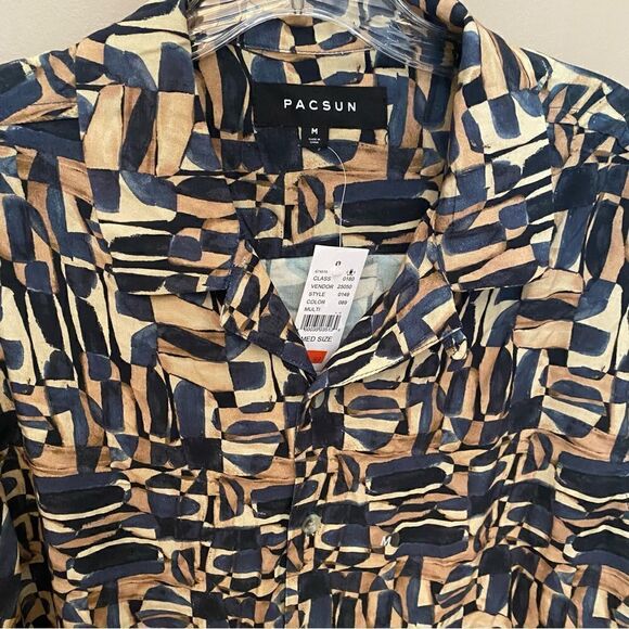 Men’s PacSun Button Down Print Shirt Size Medium NEW With Tag - Picture 6 of 6